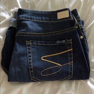 Seven7 Women's Dark Blue Jean Shorts